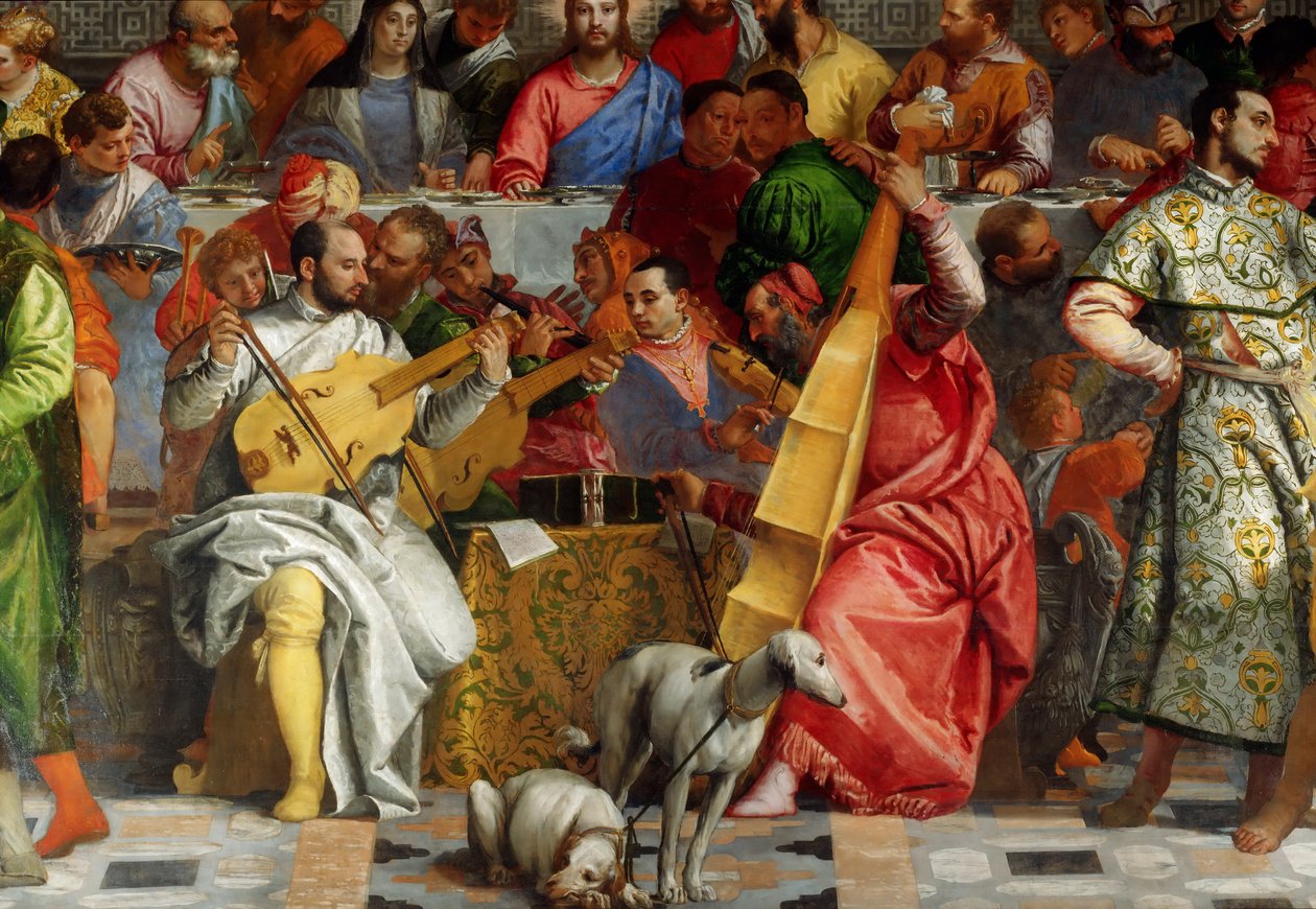 Detail svatební hostiny v Káně od Paolo Veronese