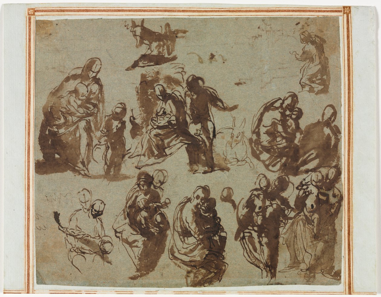 Různé náčrtky Madony s dítětem, c. 1580. od Paolo Veronese