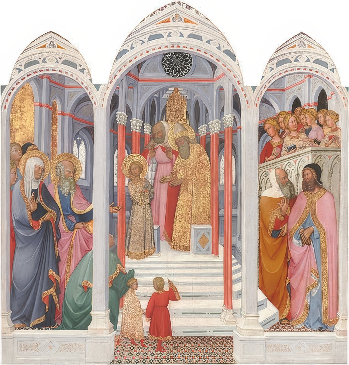 Chrámová chodba Marie. 1398-99 od Paolo di Giovanni Fei