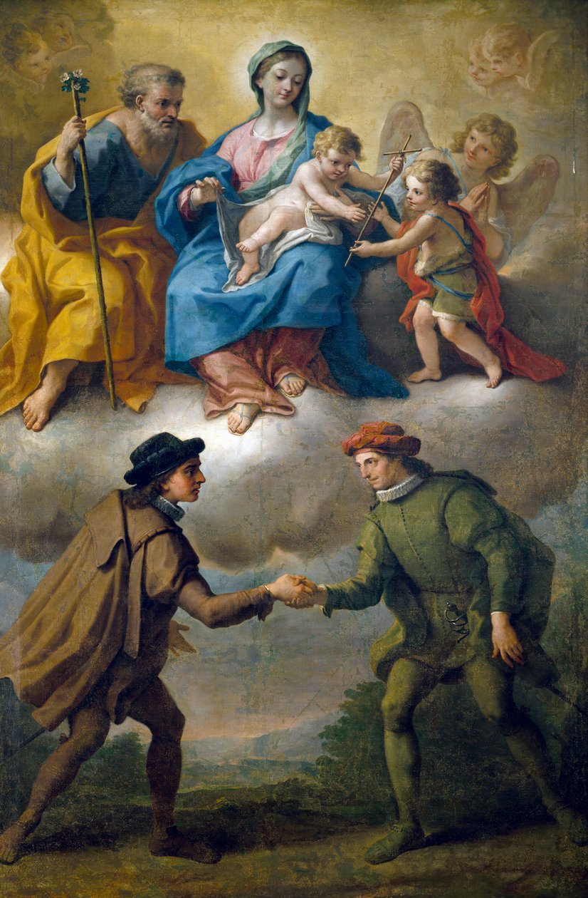 Mír mezi frakcemi města Benevento, Paolo de Matteis (1662-1728) od Paolo di Matteis