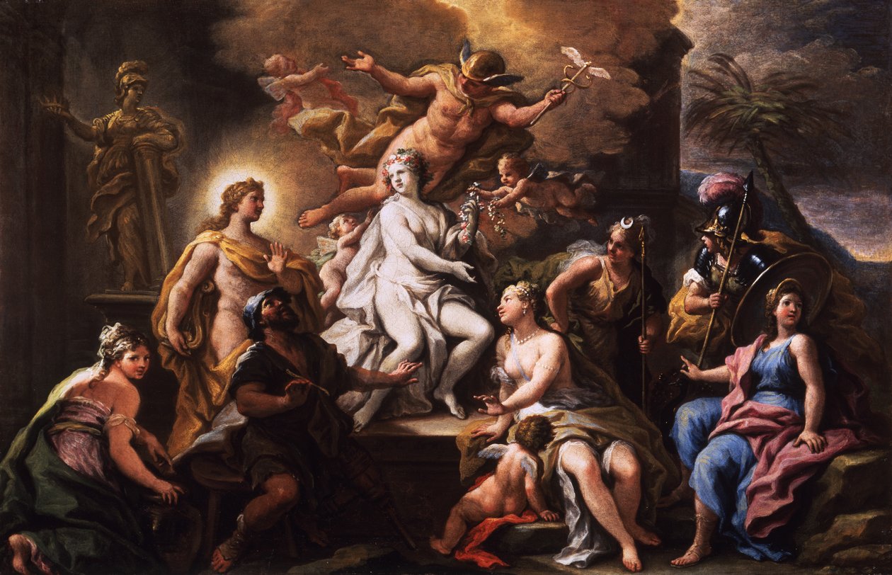 Pygmalion a Galatea (olej na plátně) od Paolo di Matteis