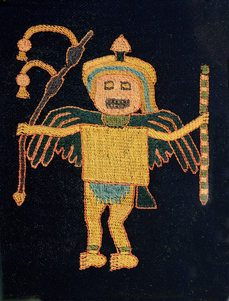 Detail kusu vlněné textilie od Paracas Culture