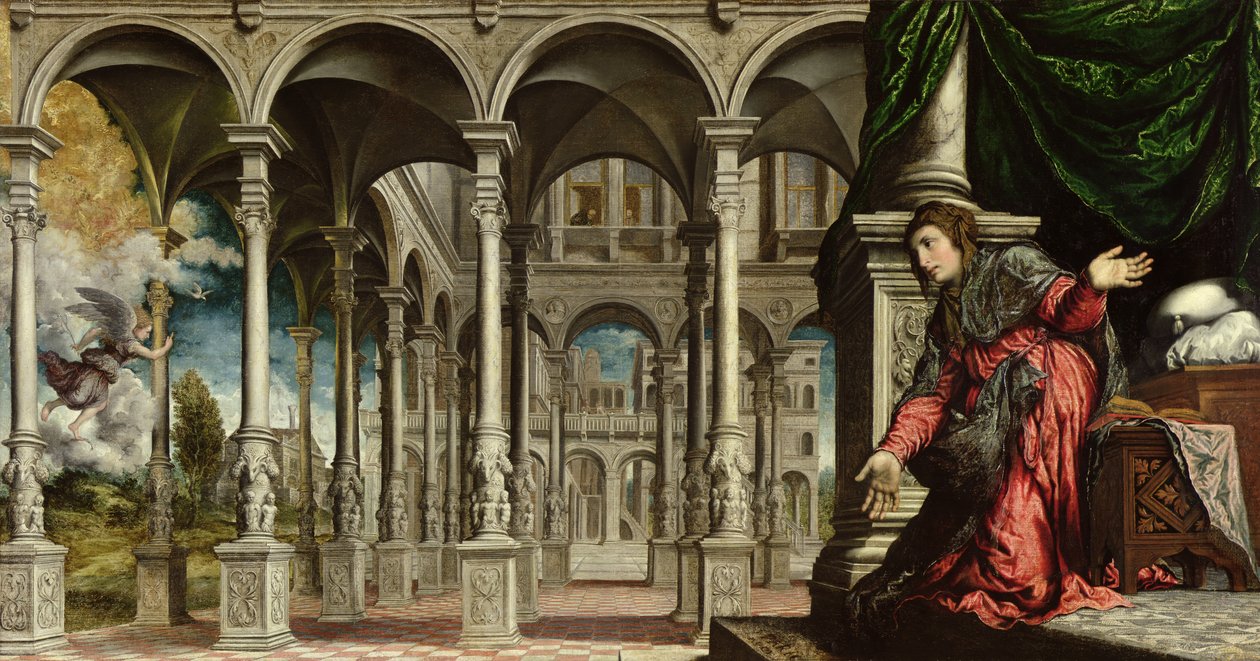 Zvěstování, 1545-50 (podrobnosti viz 89724) od Paris Bordone