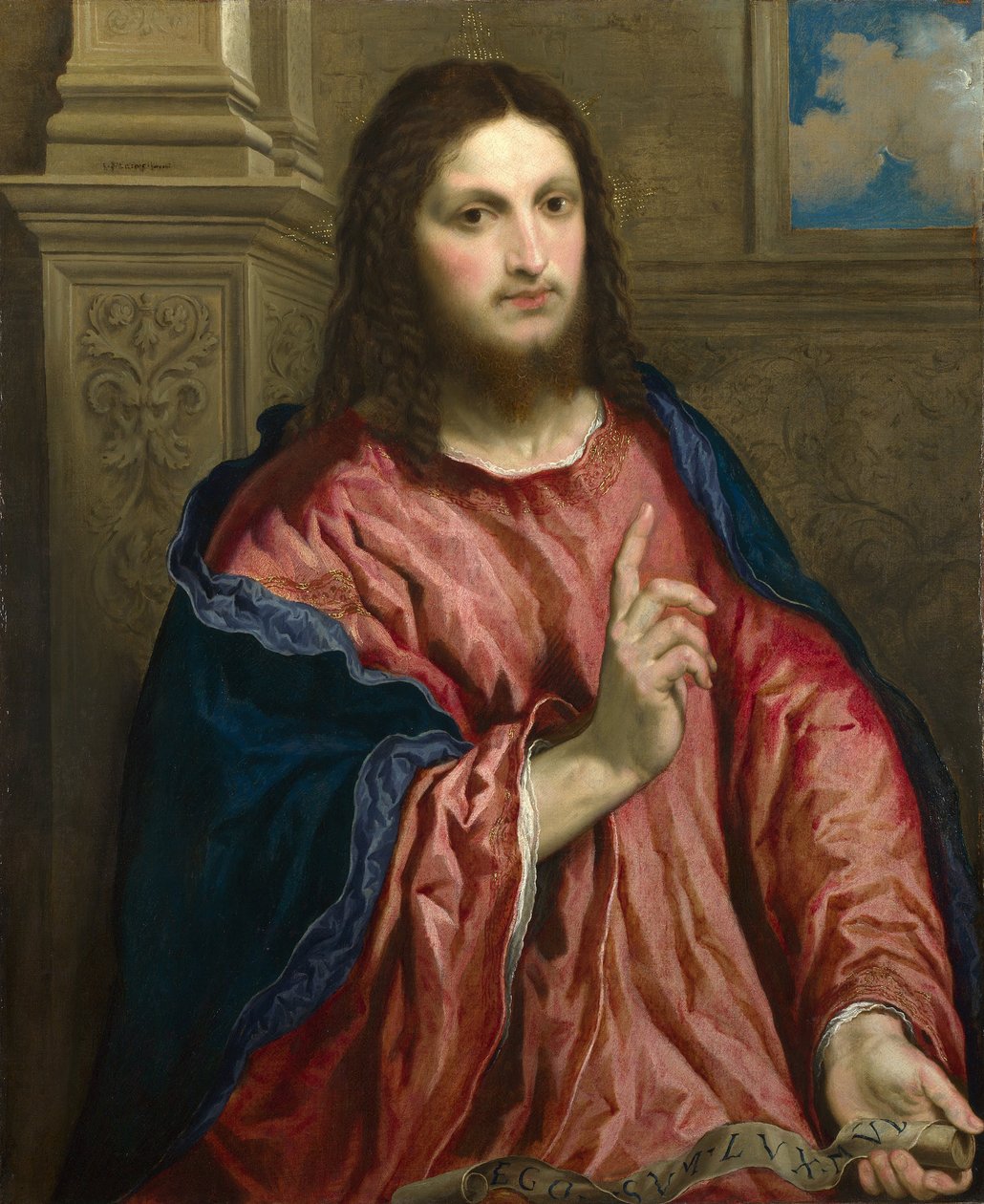 Kristus jako světlo světa, c. 1550 od Paris Bordone