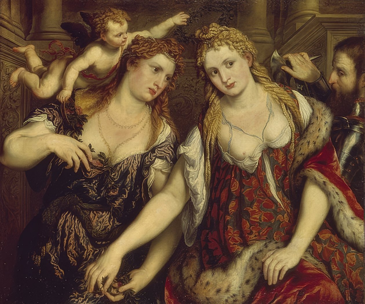 Flora, Venuše, Mars a Amor. 50. léta 16. století od Paris Bordone