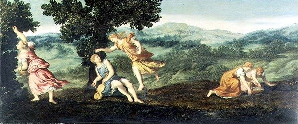 Mytologická scéna, cca 1530 (panel) od Paris Bordone