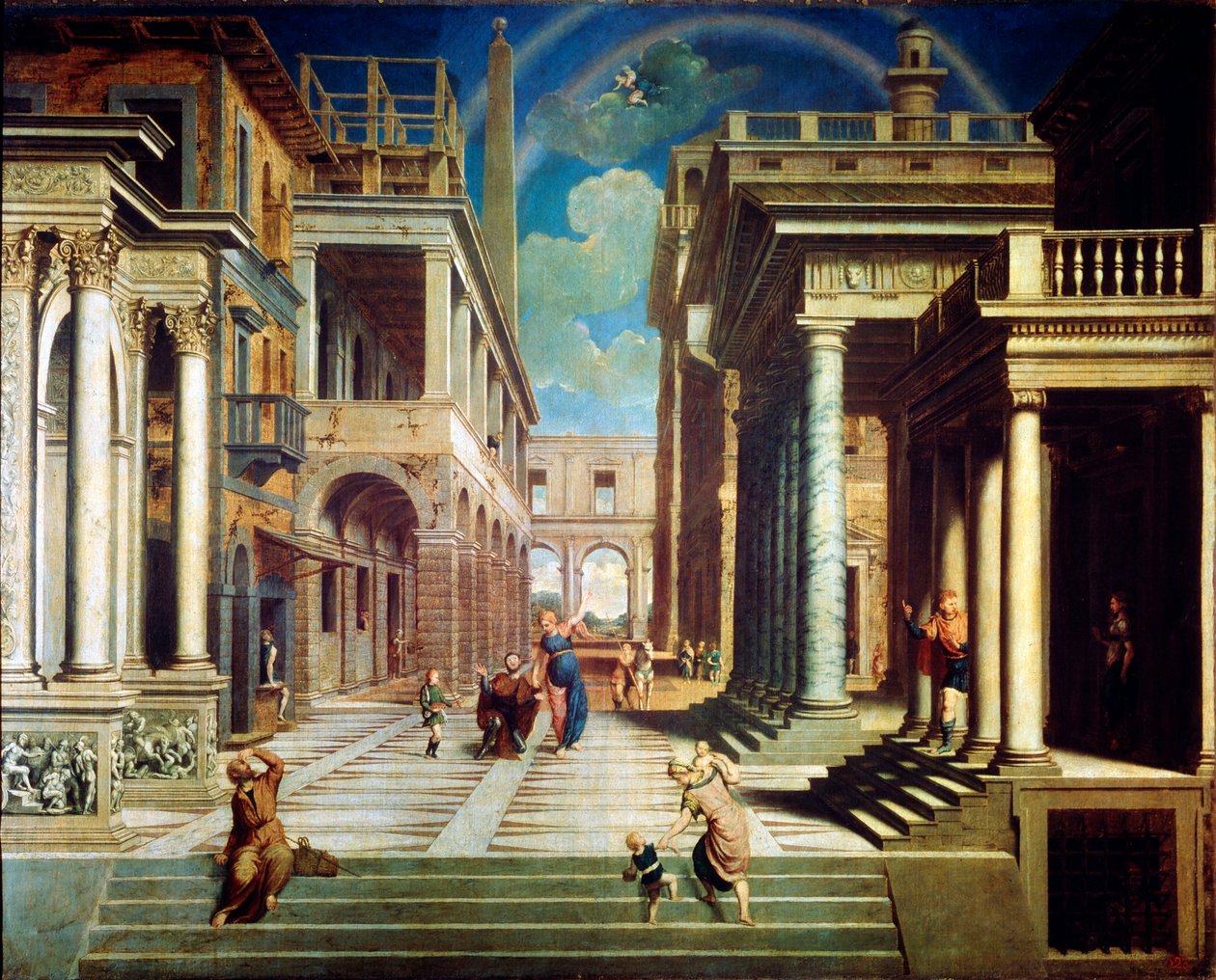 Zjevení Sibyly Caesaru Augustovi, 1535. od Paris Bordone