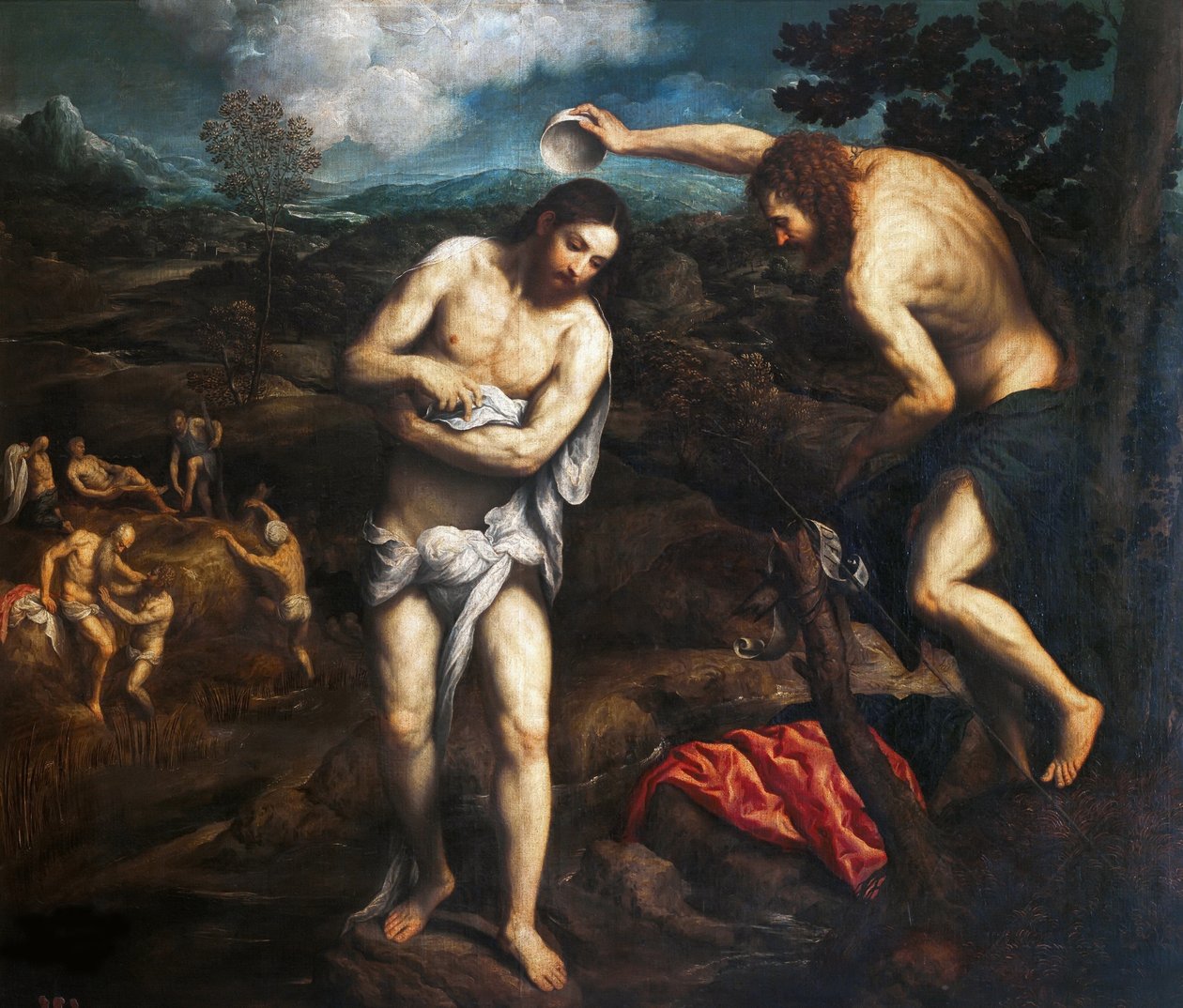 Křest Krista, 1548-1551. od Paris Bordone
