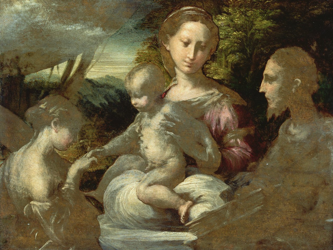 Studie k mystickému sňatku sv. Kateřiny, kolem roku 1527 od Parmigianino