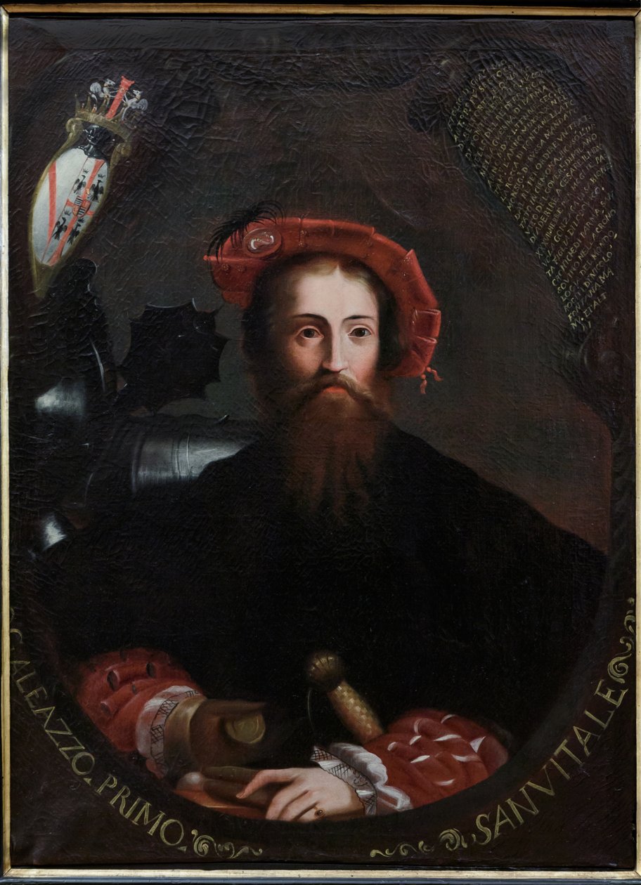 Fontanellato, Rocca Sanvitale: "Portrét Barbary Sanseverino Sanvitale", kopie od Parmigianino 