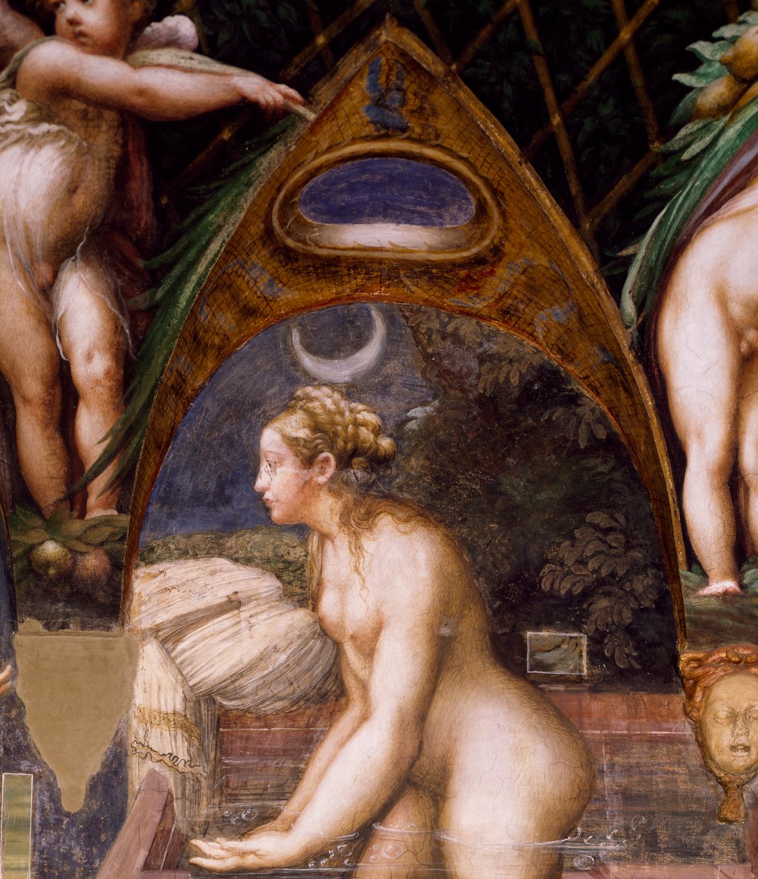 Diana noření do jara, z mýtu o Dianě a Actaeon od Parmigianino