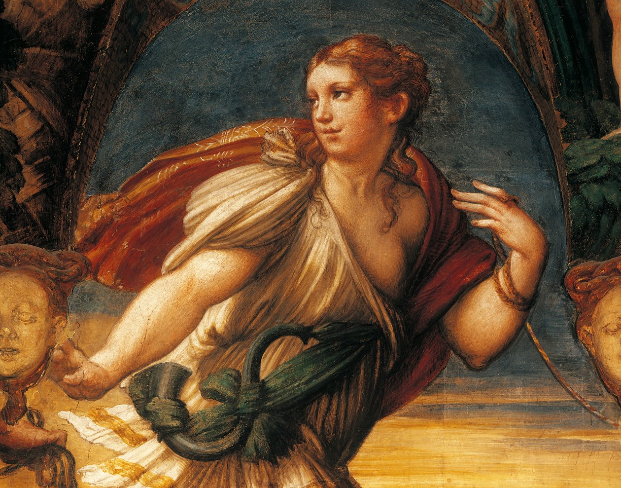 Legenda o Dianě a Actaeonu od Francesca Mazzoly, známého jako Parmigianino (1503-1540), freska, detail, Rocca Sanvitale, Fontanellato, Emilia Romagna od Parmigianino