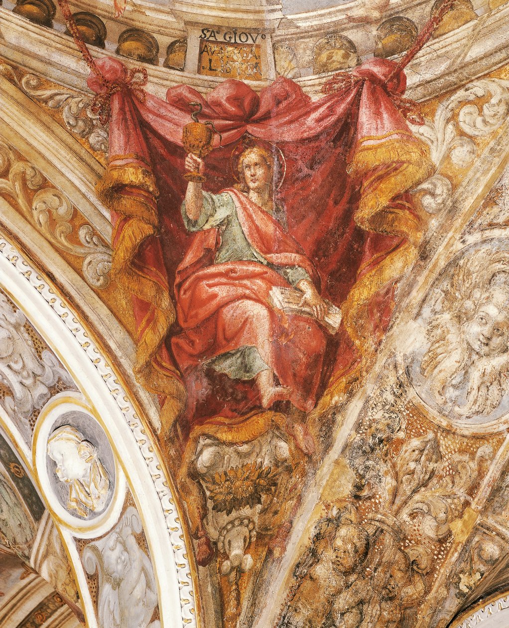St Hilary of Poitiers Francesco Mazzola, známý jako Parmigianino (1503-1540), freska, kostel San Giovanni Evangelista, Parma od Parmigianino