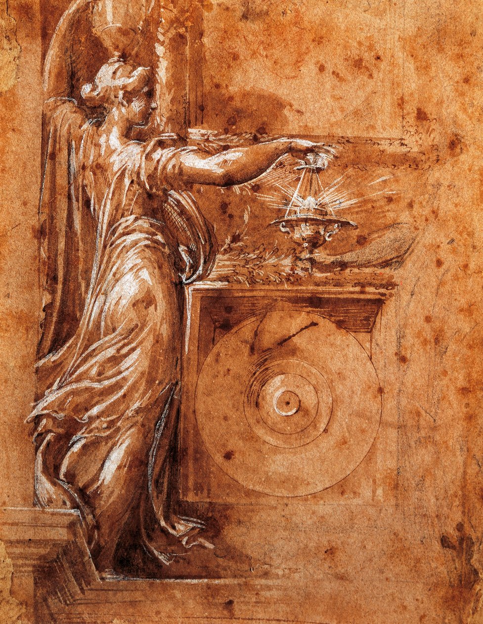 Studie Panny Marie pro kostel Detached, Francesco Parmigianino (1503-1540) od Parmigianino