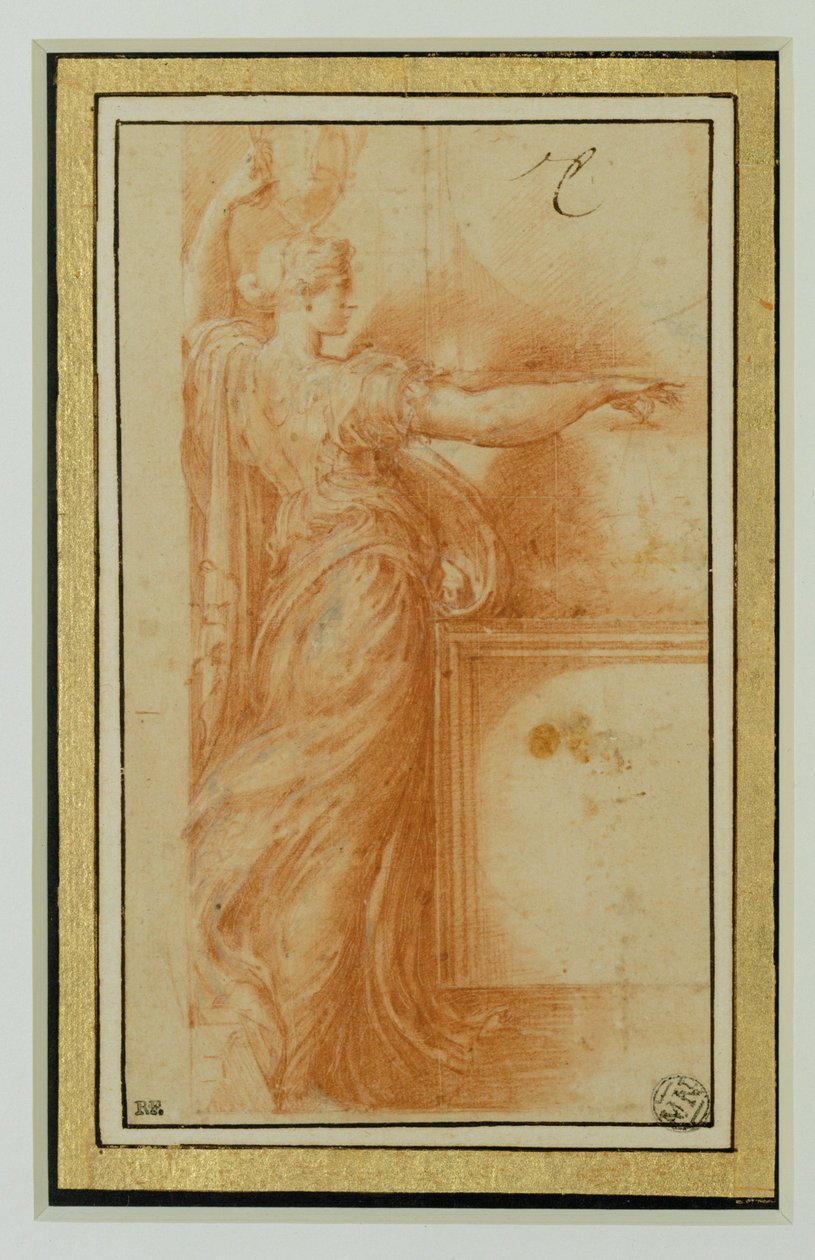 Kanefor. Sangvinik, bílé odlesky, béžový papír... od Parmigianino (1503 40)