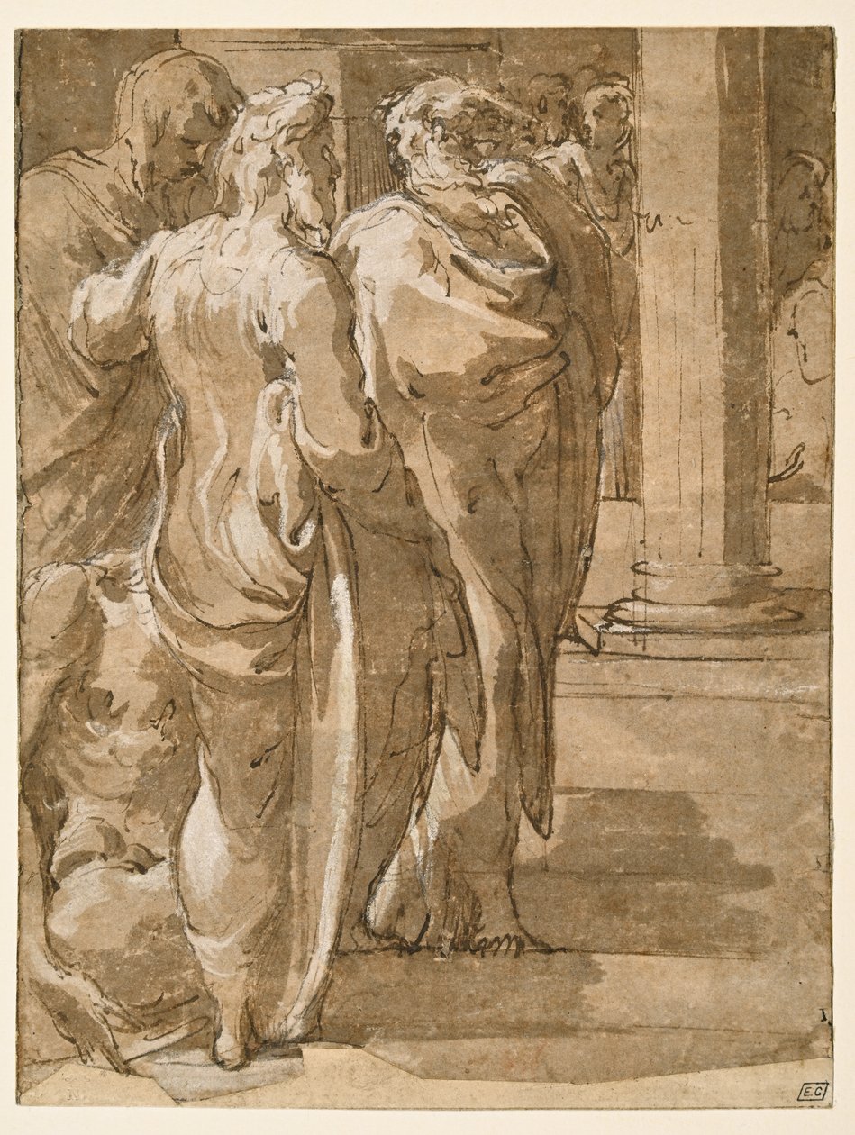Uzdravení chromého muže (?) od Parmigianino