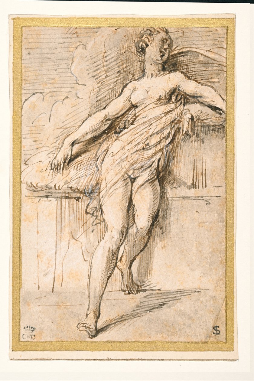 Ležící ženská postava od Parmigianino
