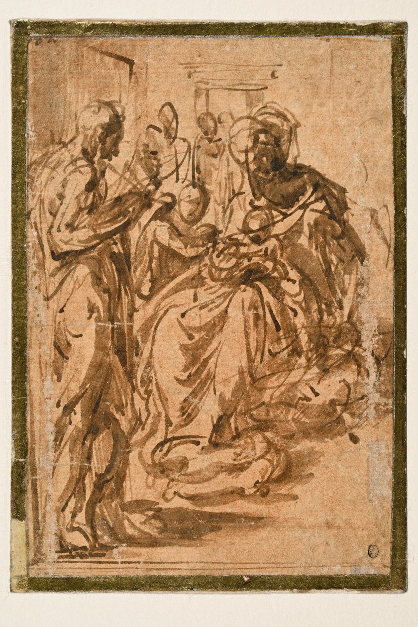 Studie pro „Madonu s dlouhým krkem“ od Parmigianino