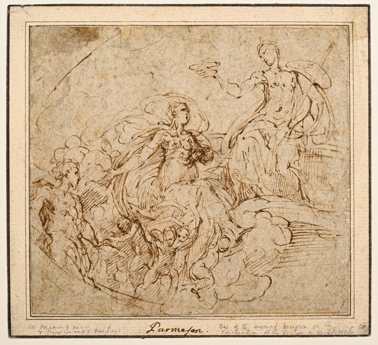 Studie korunovace Panny Marie pro Santa Maria della Steccata, Parma od Parmigianino