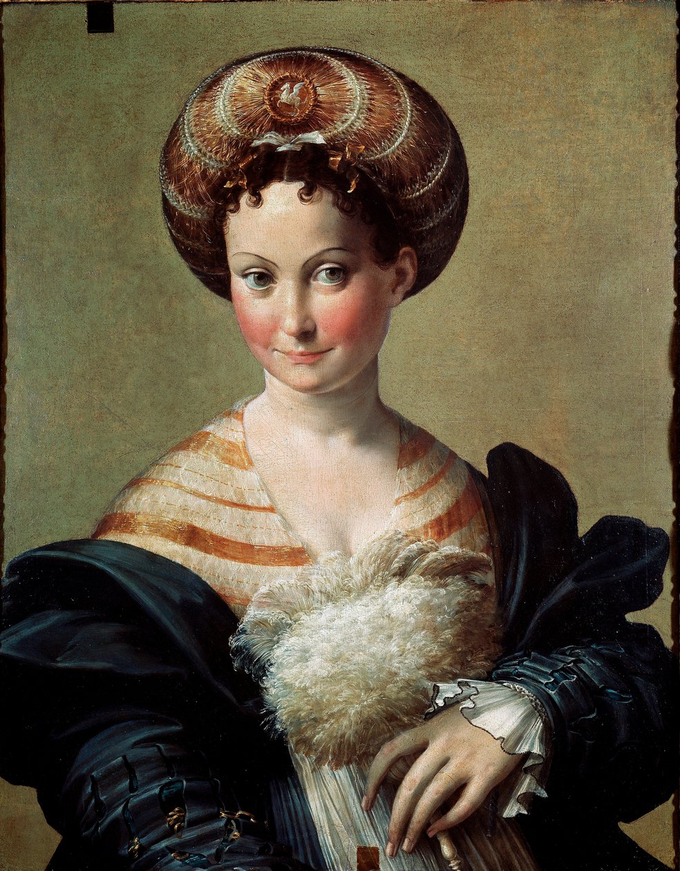 Oblíbený nebo turecký otrok Obraz od Francesca Mazzoly Il Parmigianino s názvem Parmezán (1503-1540) 1530 cca. ne. 67x53 cm Parma, Národní galerie od Parmigianino