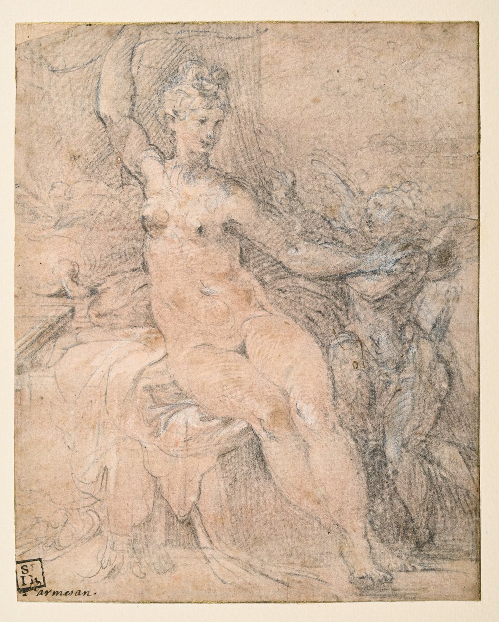 Venuše odzbrojuje Amora od Parmigianino