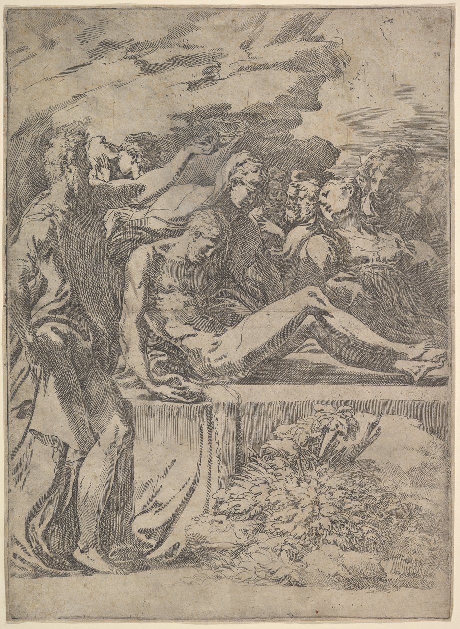 Pohřeb, ca. 1527-30. od Parmigianino