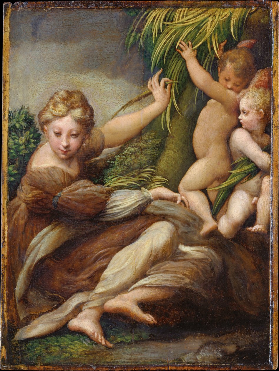 Mučednice s anděly (svatá Kateřina Alexandrijská) od Parmigianino