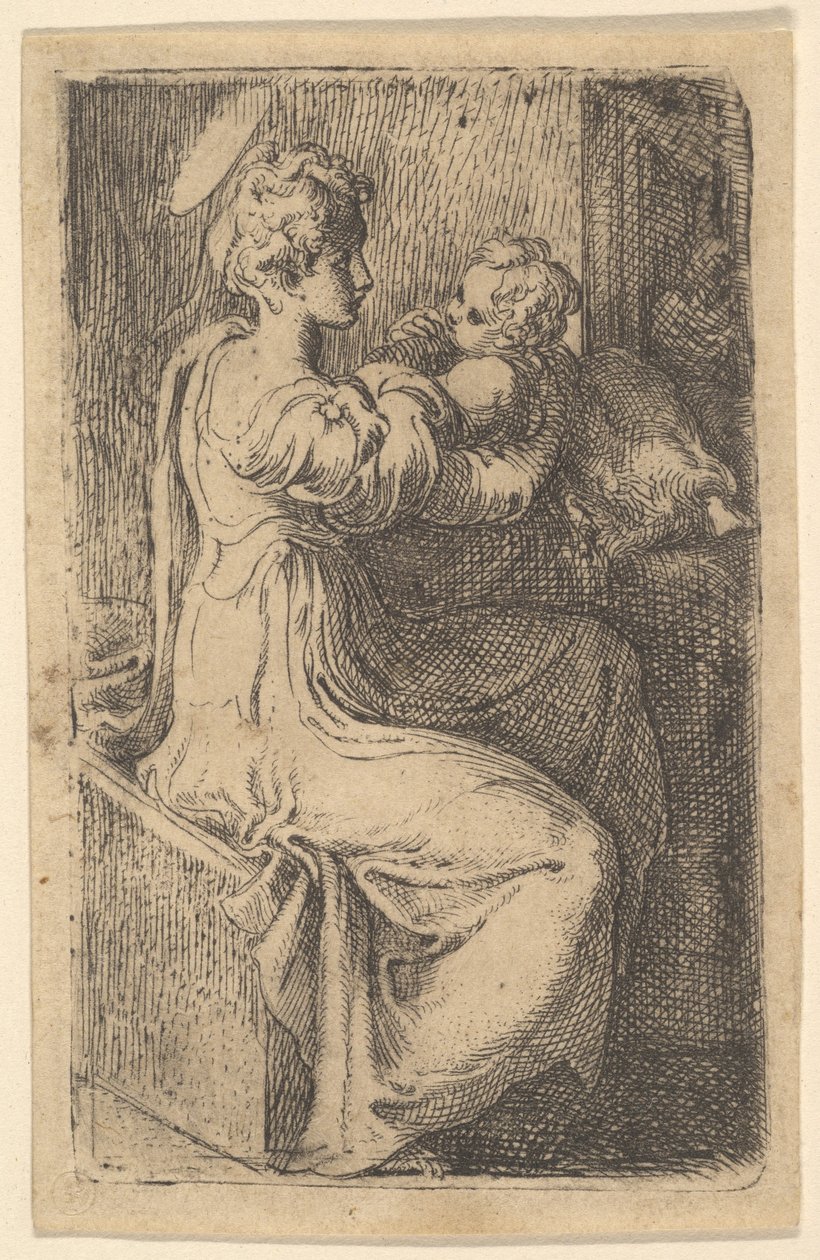 Madona s dítětem, 16. století. od Parmigianino
