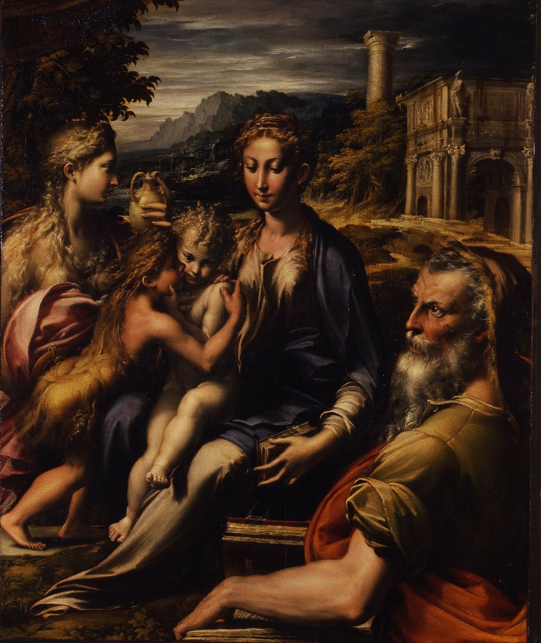 Madonna a dítě se svatou Madonnou di San Zaccaria, kolem roku 1535 od Parmigianino