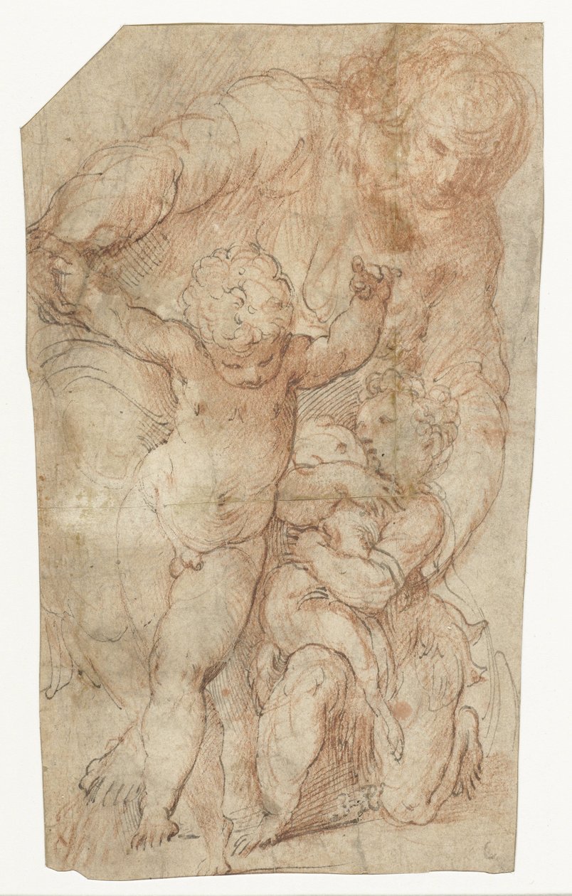 Madona s Ježíškem a malým Janem Křtitelem od Parmigianino