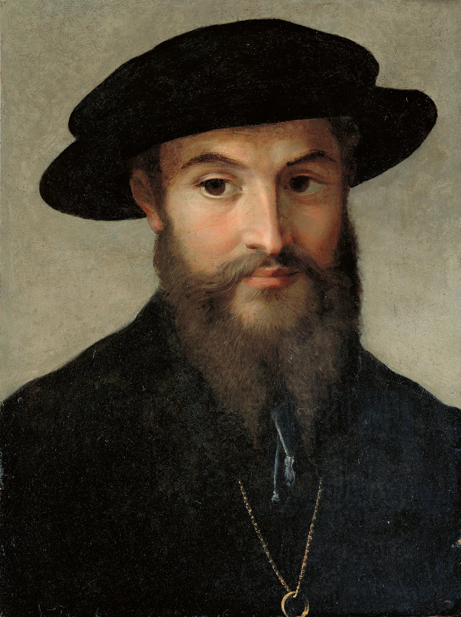 Portrét vousatého muže od Parmigianino