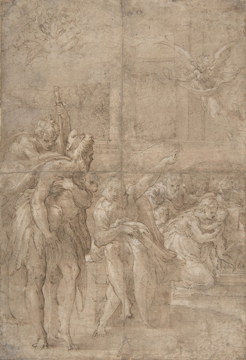 Klanění pastýřů, 1524-27. od Parmigianino
