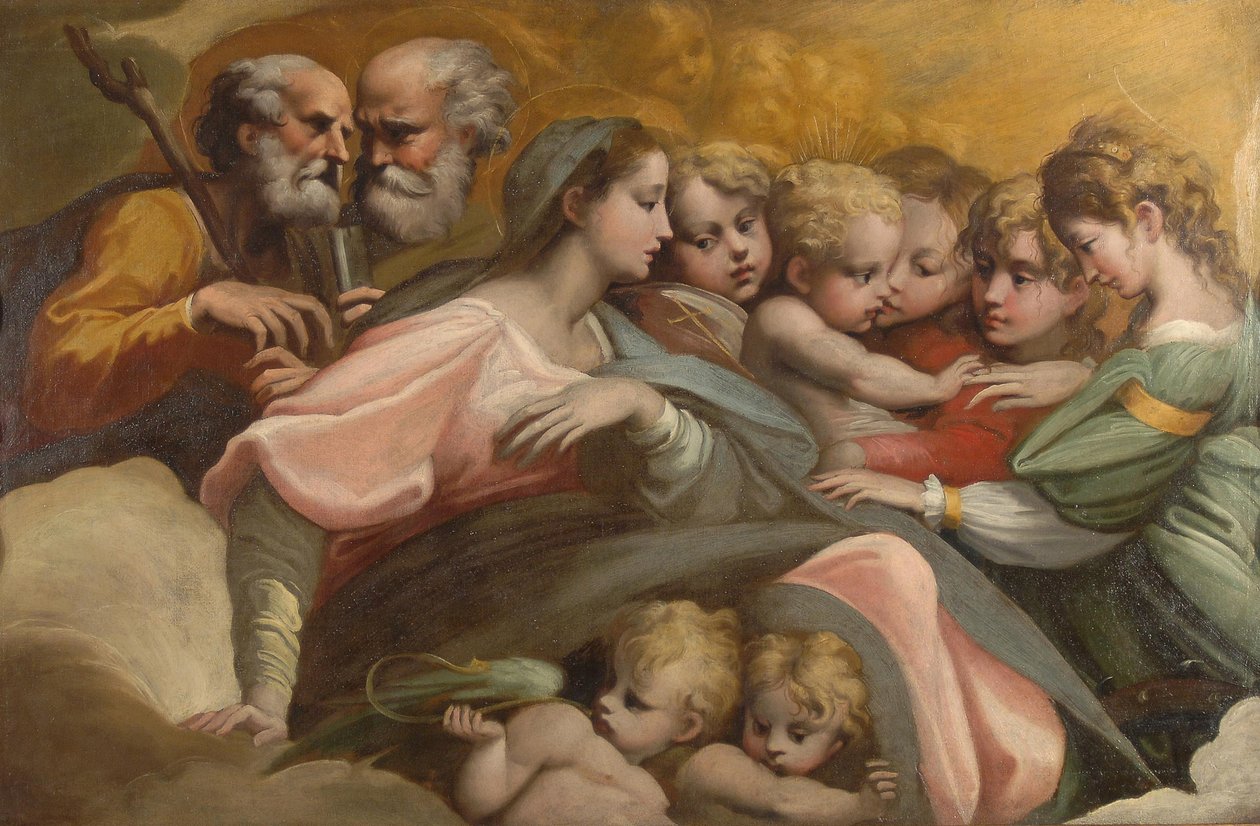 Mystická svatba svaté Kateřiny, cca 1524 od Parmigianino