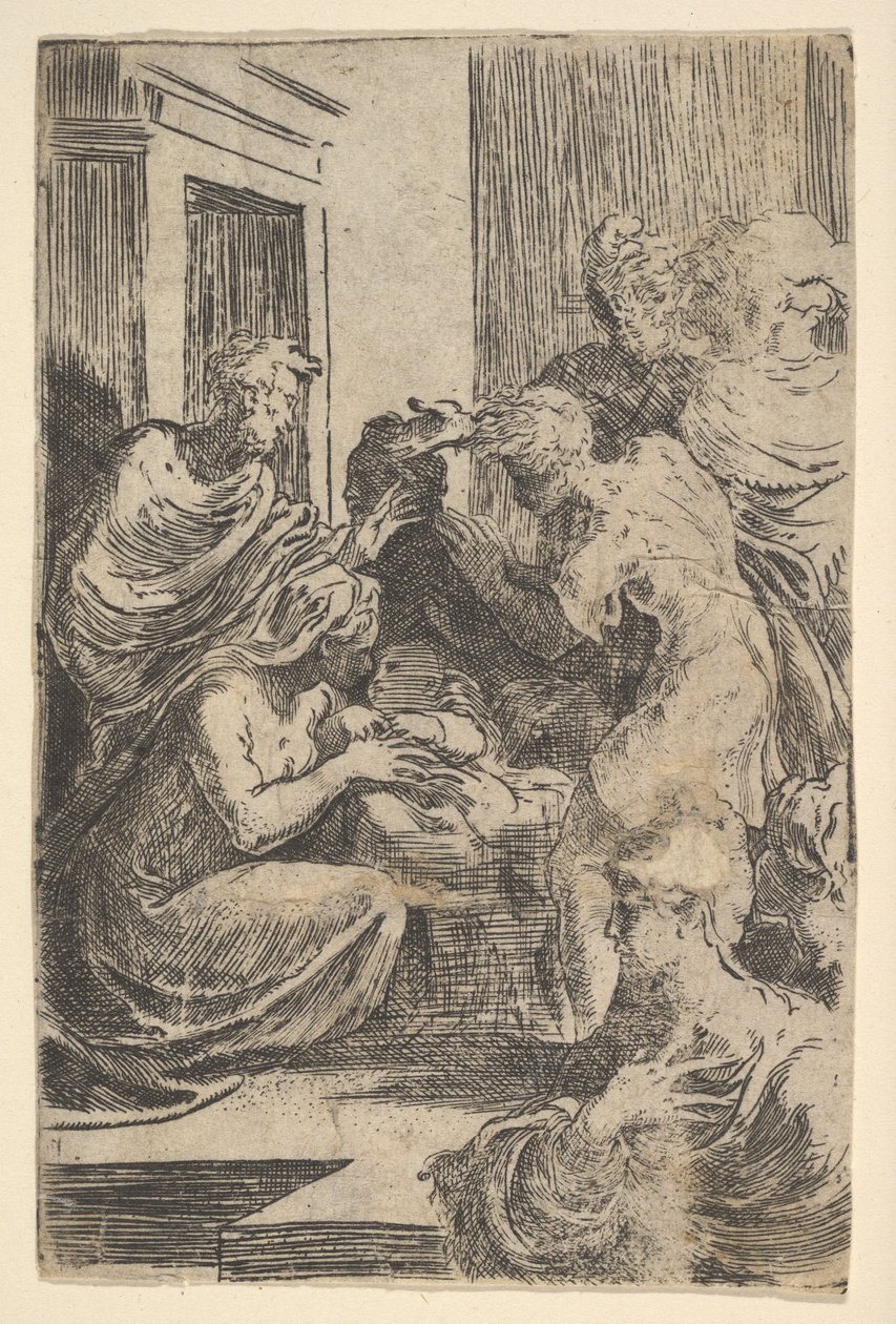 Narození Páně, počátek 16. století. od Parmigianino