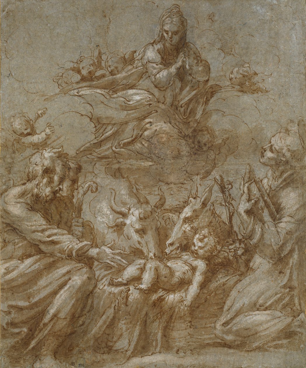 Narození Krista, c1520 od Parmigianino
