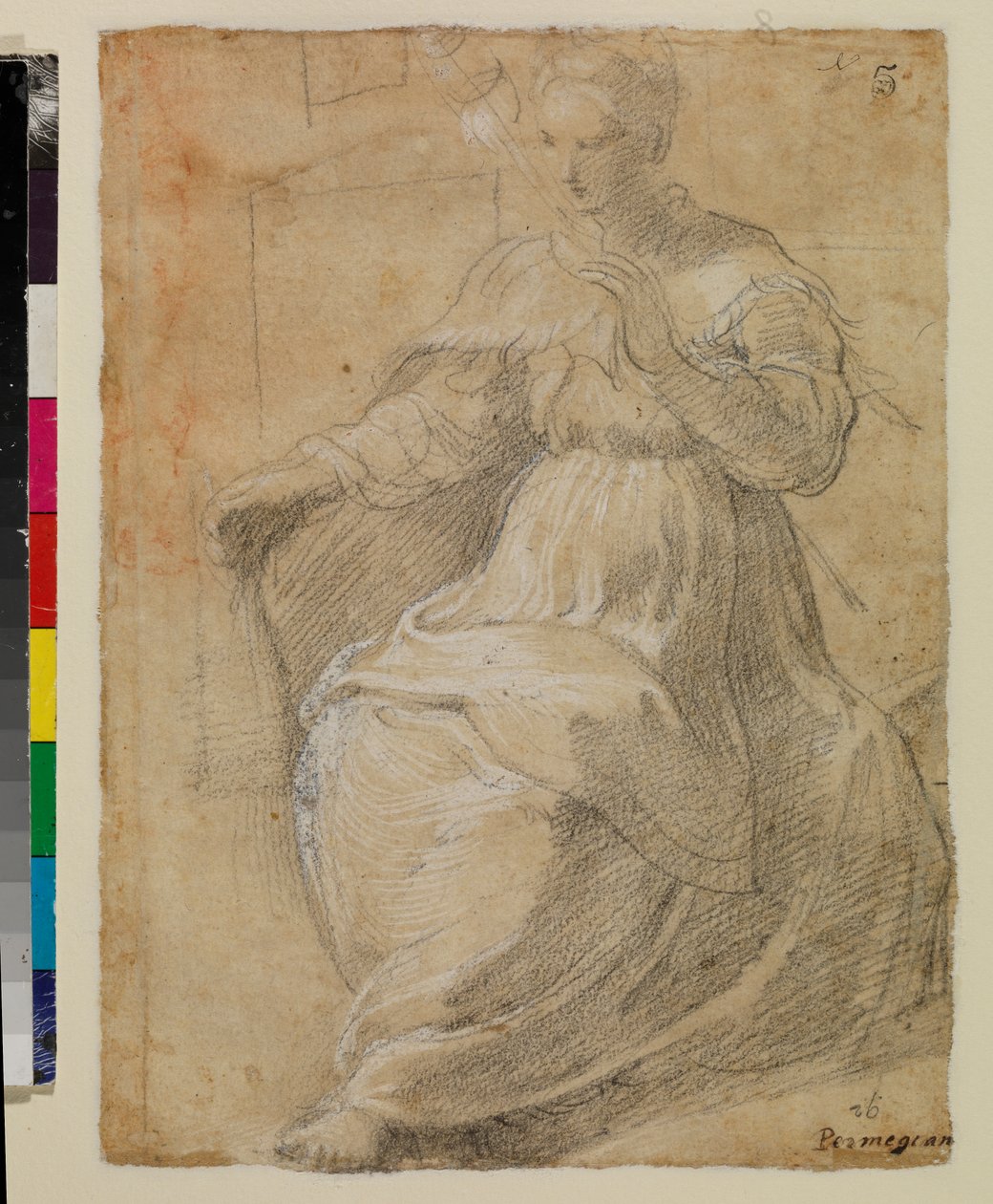 Žena držící personál od Parmigianino