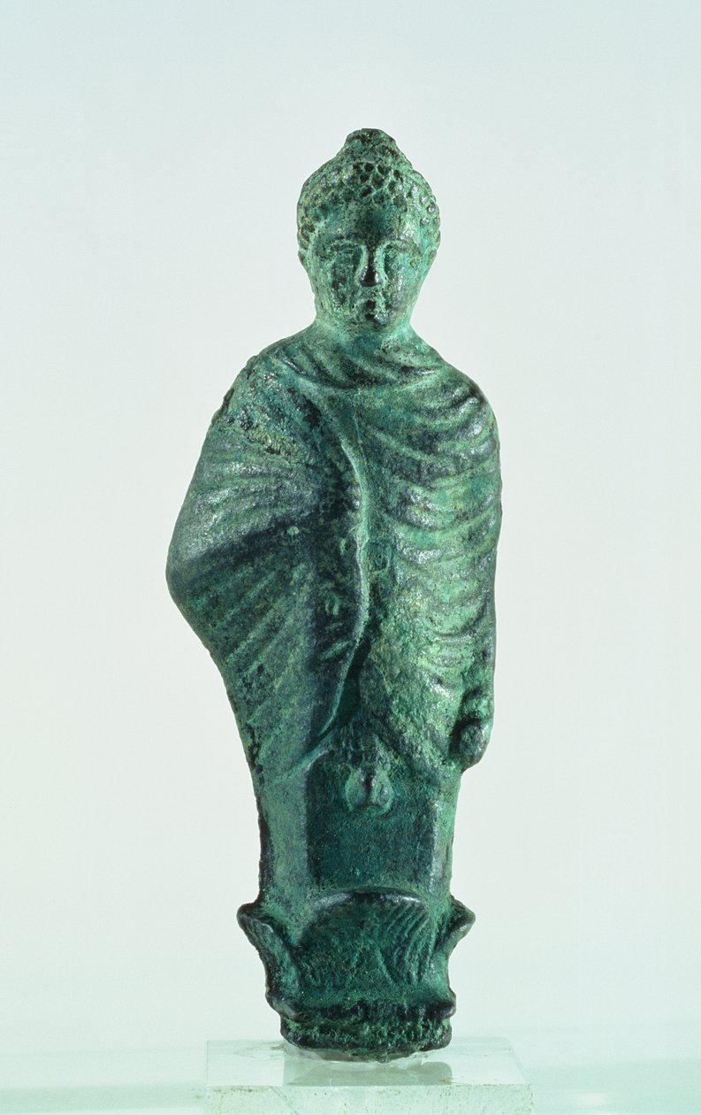 Ženská postava Shami, získaná ze zničeného chrámu ve městě Nehavand (známém jako Laodicea), Írán (bronz) od Parthian School