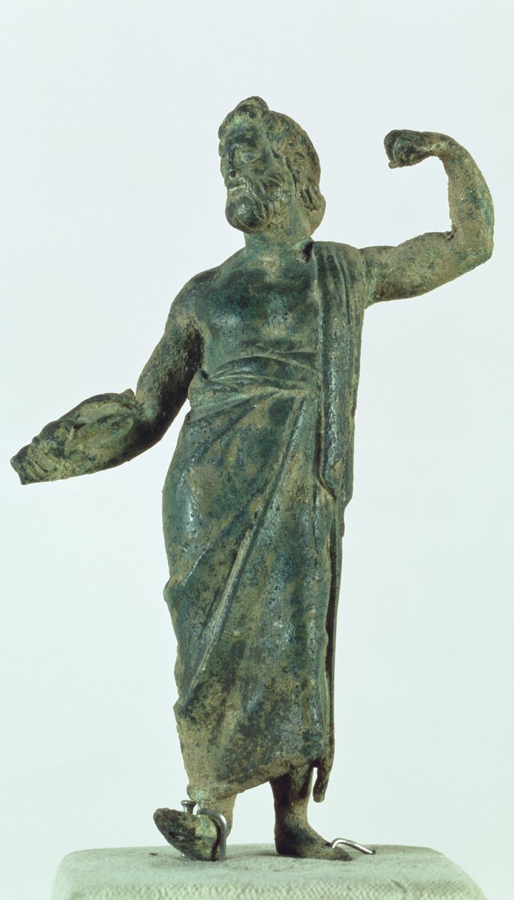 Postava Shami, možná Zeus nebo Poseidon, se zotavila ze zničeného chrámu ve městě Nehavand (známém jako Laodicea), Írán (bronz) od Parthian School