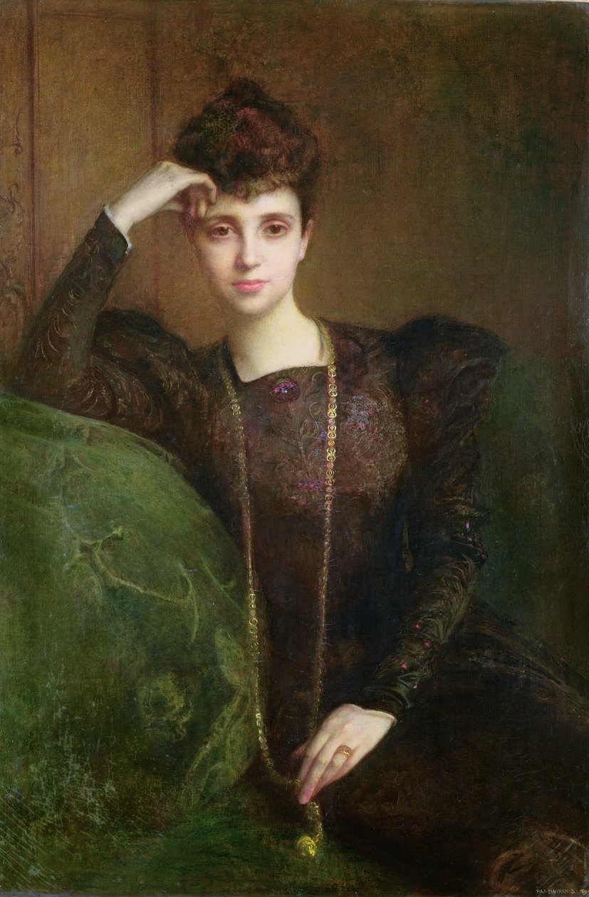 Portrét mladé ženy, kolem roku 1900 od Pascal Adolphe Jean Dagnan Bouveret
