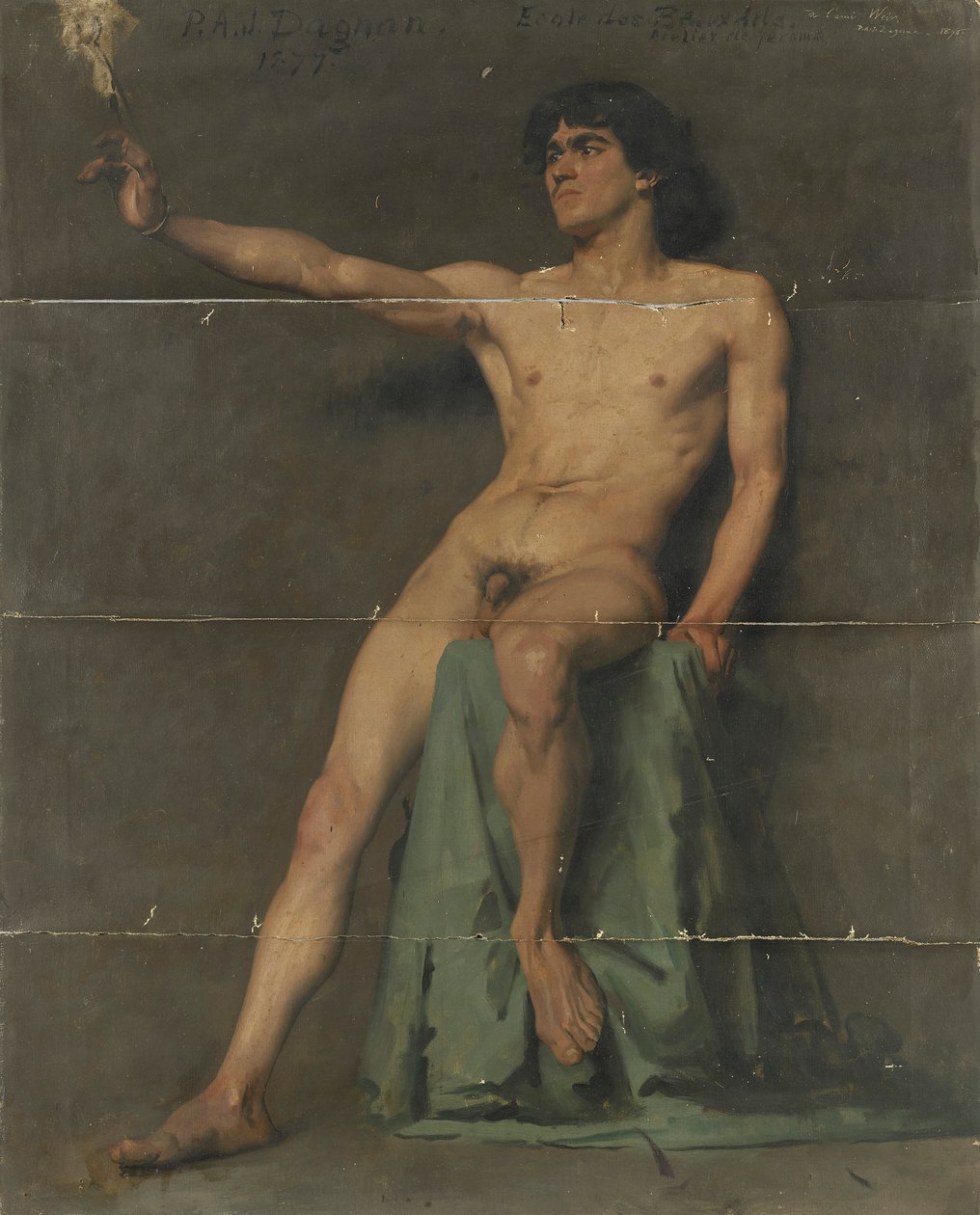 Studie mužského aktu od Pascal Adolphe Jean Dagnan Bouveret