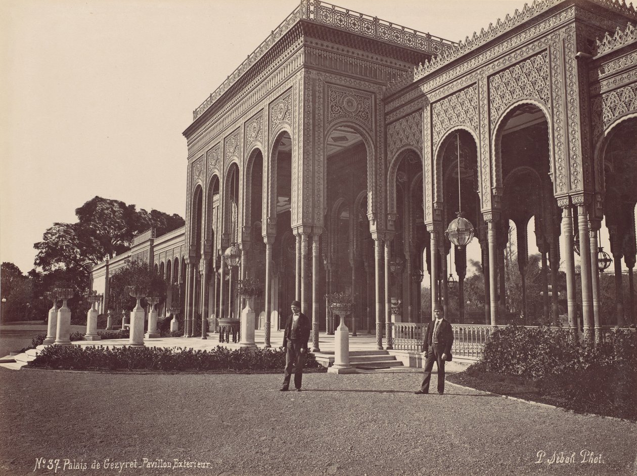 Palác Gézyret, venkovní pavilon, 70. léta 19. století. od Pascal Sébah