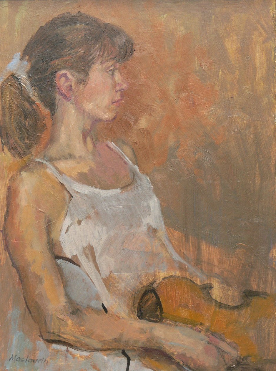 Dívka s houslemi, 2007 od Pat Maclaurin