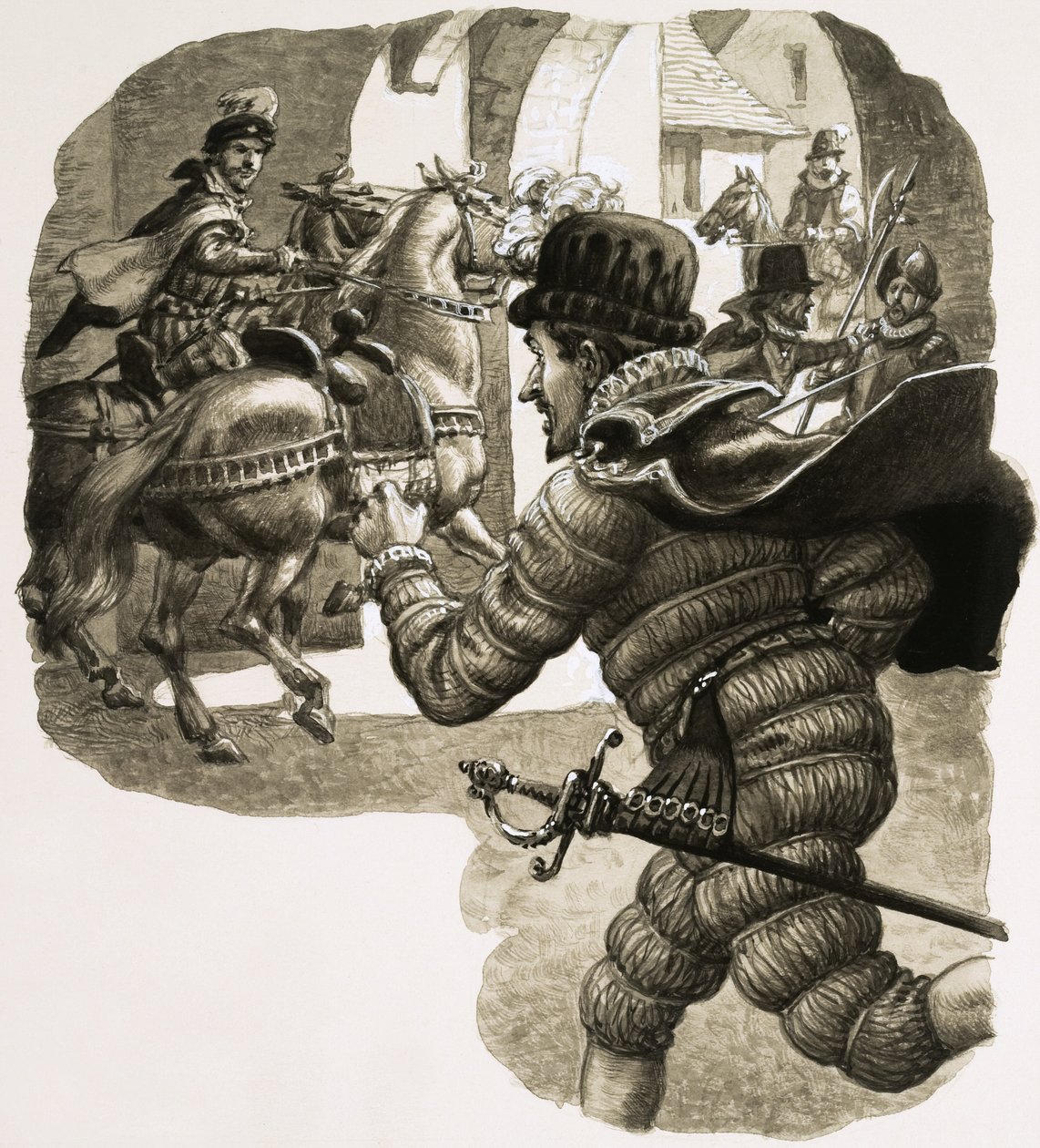Král Jindřich III. se od Krakova odplížil oblečený jako jeden ze svých poddaných. od Pat (1907 95) Nicolle