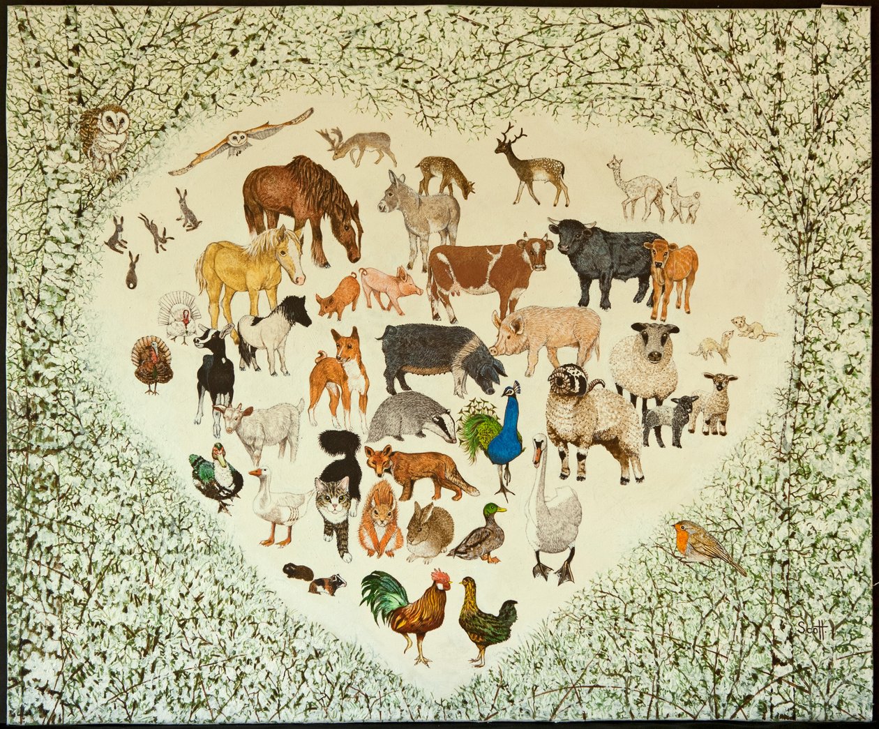 At the Heart of It All, 2013 (akryl na kaliku) od Pat Scott
