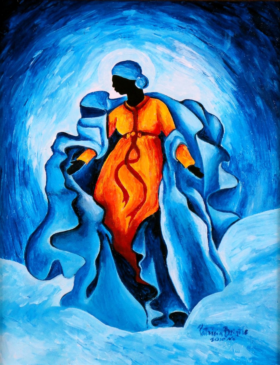 Nanebevzetí - Advocata Nostra, 2010 (akryl na dřevě) od Patricia Brintle