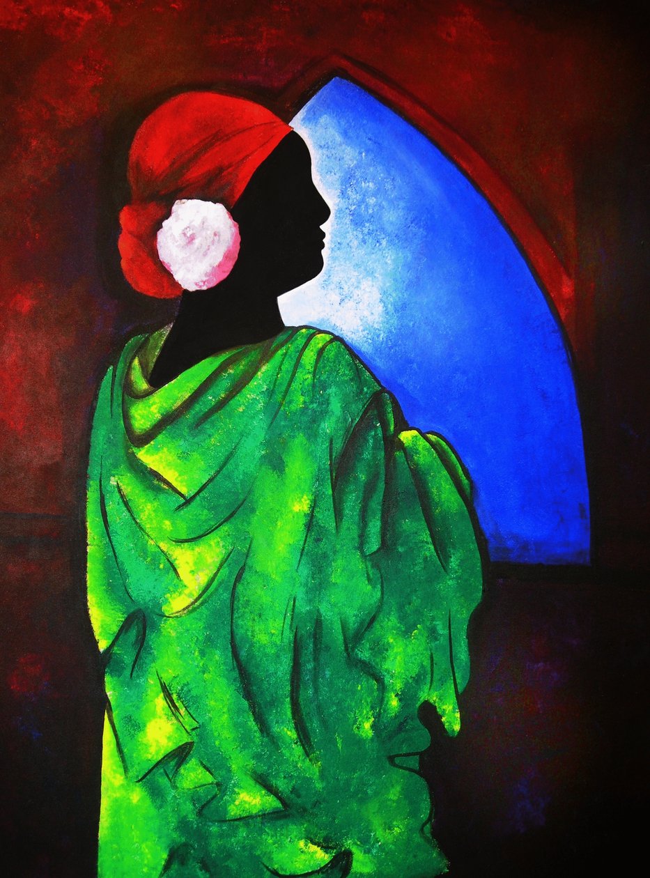 Camelia Rose, 2008 (akryl na plátně) od Patricia Brintle