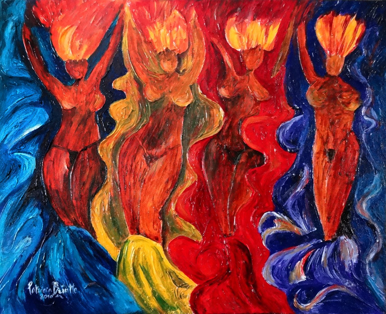 Carnavalesque, 2010 (akryl na plátně) od Patricia Brintle