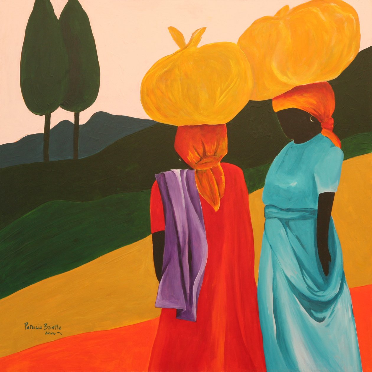 Friendly Encounter, 2006 (akryl na plátně) od Patricia Brintle
