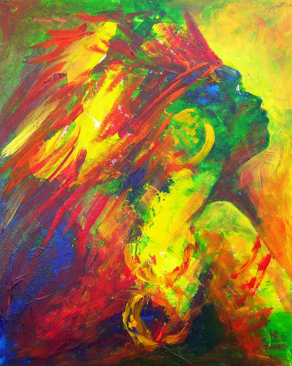 Guatiguana the Taino, 2011 (akryl na plátně) od Patricia Brintle
