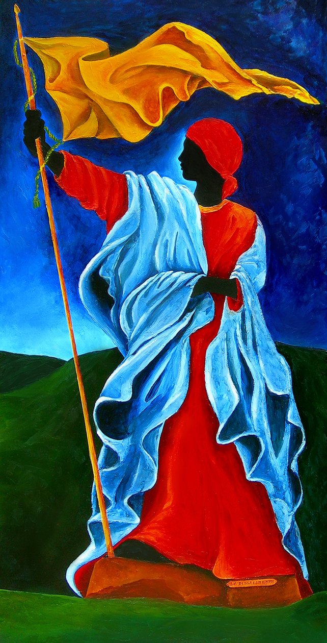 La Dessalinienne, 2009 (akryl na plátně) od Patricia Brintle